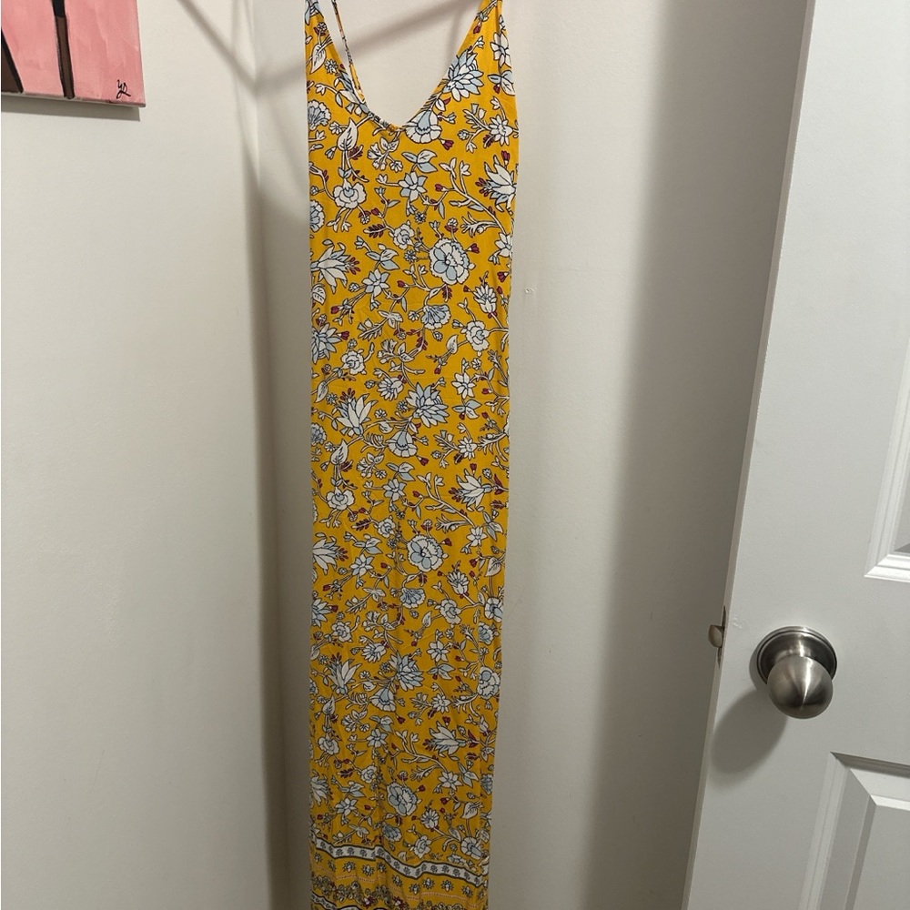 Old Navy Yellow Floral Maxi Dress